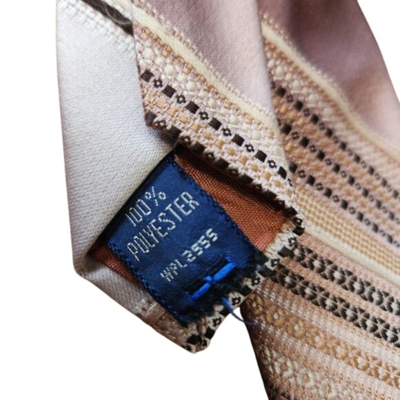 Brittania Men’s Tie – 135cm x 7cm – Vintage Striped Polyester Necktie - Picture 3 of 4